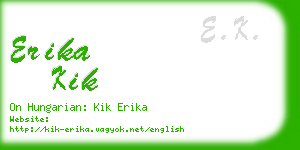 erika kik business card